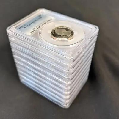 10 PCGS Graded Proof Washington Quarters 