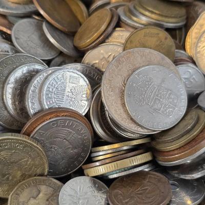 Over 5 Pounds of Old Foreign Coins 