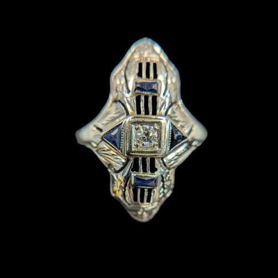 18K White Gold Diamond Ring, NAGL #1226591