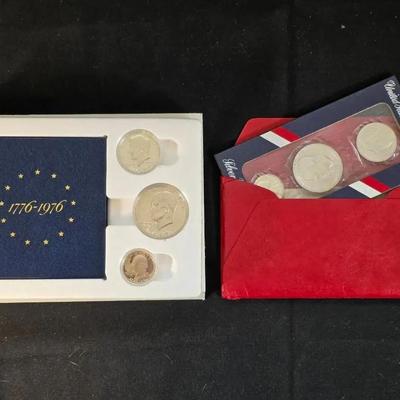 1976-S Silver US Proof and Mint Set, All Original Packaging, 6 Silver Coins