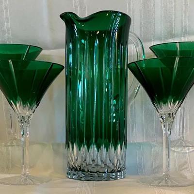 Ajka Green Glass Set 