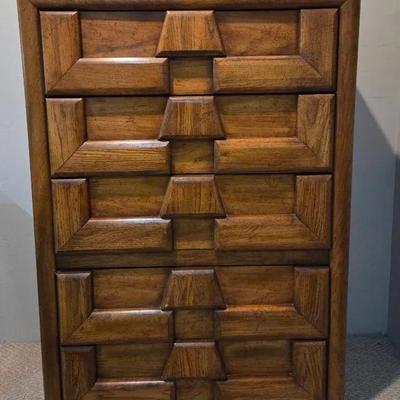 Rare Lane MCM Brutalist Chest of Drawers 
