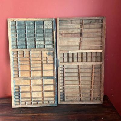 Antique Printer Trays 
