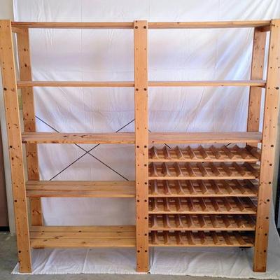 Multipurpose Pine Wood Storage Rack