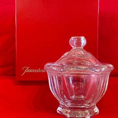 NIB Baccarat Lidded Candy Dish