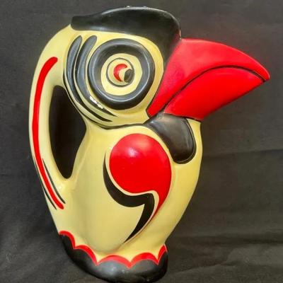 Art Deco Czechoslovakia Toucan Pitcher