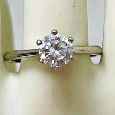 Platinum 950 Solitaire Stone Ring