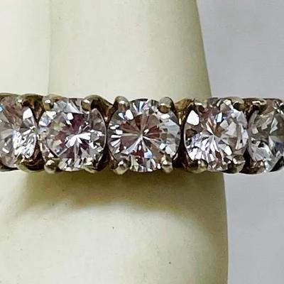 Sterling Silver Round CZ Ring 