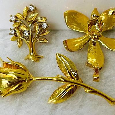 Vintage Gold-tone Brooches