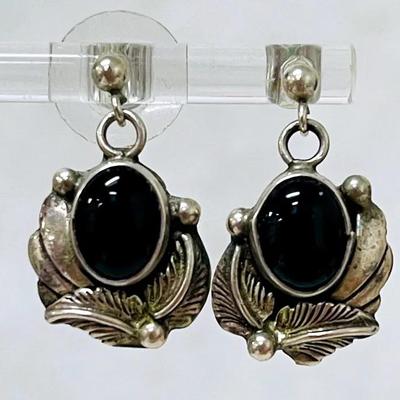 Sterling Silver Onyx Earrings