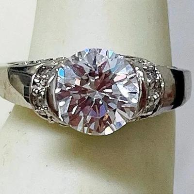 Sterling Silver CZ Bridal / Anniversary Ring
