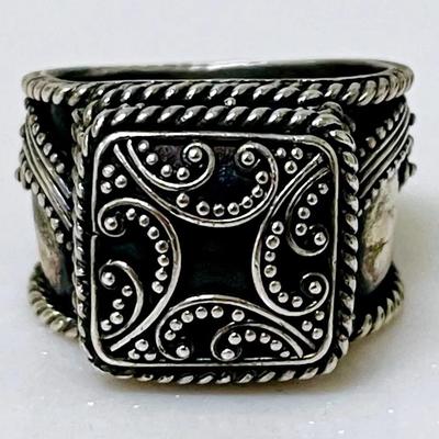 Ornate Sterling Silver Statement Ring