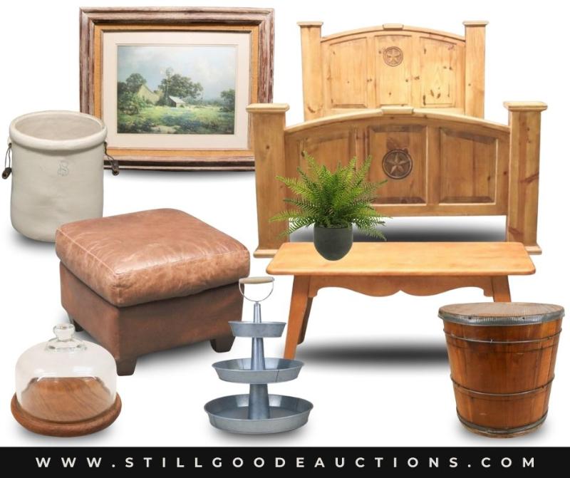 Sale Photo Thumbnail #8: Always a little something for everyone! Restoration Hardware, Fenton, Nambe, Russian nesting dolls, pashminas, furniture, art, antiques, tools, paintings, jewelry, lamps, Western decor, oil lamps, willow tree, Indian head pennies, patio furniture, Kincaid