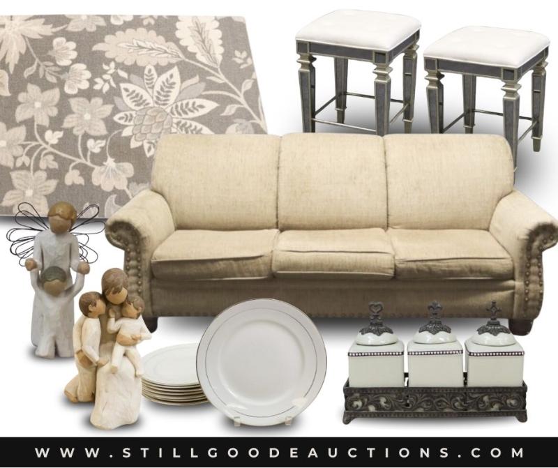 Sale Photo Thumbnail #4: Always a little something for everyone! Restoration Hardware, Fenton, Nambe, Russian nesting dolls, pashminas, furniture, art, antiques, tools, paintings, jewelry, lamps, Western decor, oil lamps, willow tree, Indian head pennies, patio furniture, Kincaid