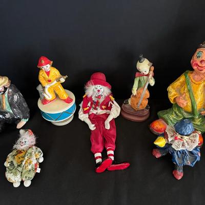 Lot Of Seven Clowns