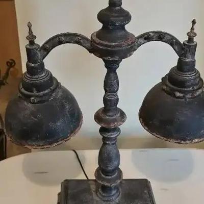 Rustic Double Iron Lamp