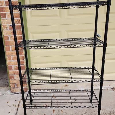 4 Tier Black Shelving Unit 