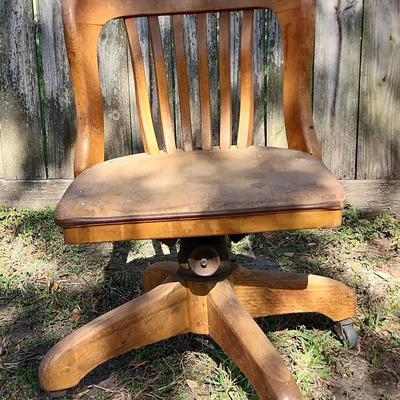 Antique Victorian Tiger Oak Chair 