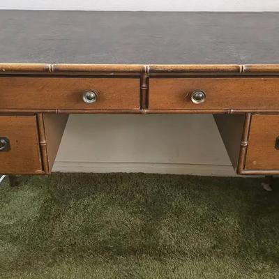 Palm Beach Style Faux Bamboo Desk