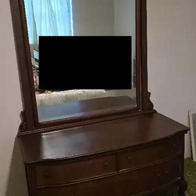 Antique Mirrored Dresser
