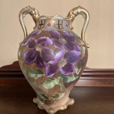 Antique Nippon Hand-Painted Vase 