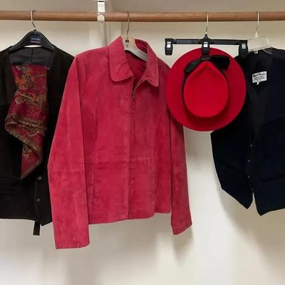 Vintage Suede Vests and Jacket with Hat