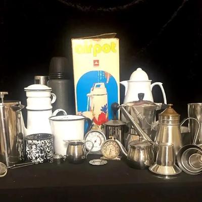 Coffee, Tea, Enamel Ware, Pitcher, French Press..SEE ALL