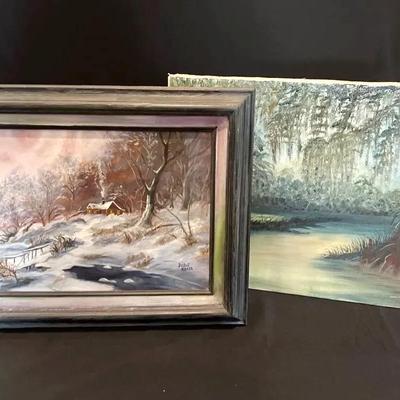 2 Paintings Doris Hanel and M. Smith