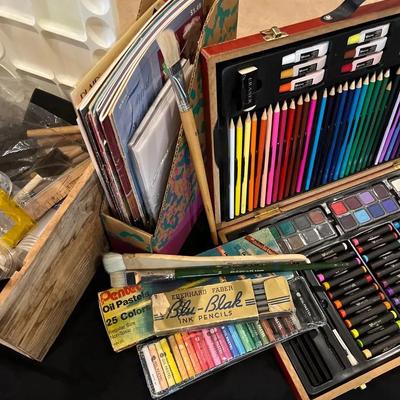 Art Easel with Art Supplies