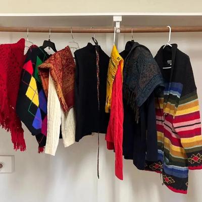 Collection Of Women’s Sweaters and Scarves