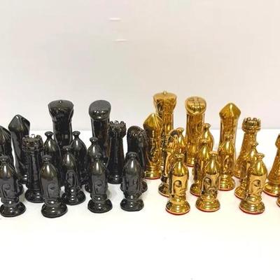 Vintage Ceramic Chess Set