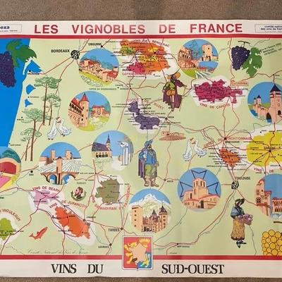 Vintage European Wine Maps