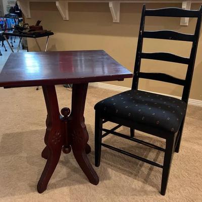 Side Table With Chair 