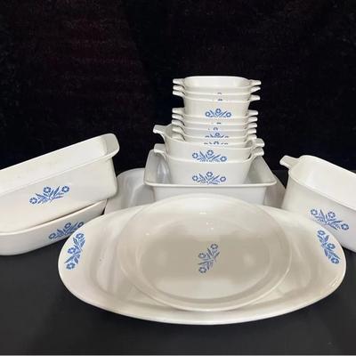 Vintage Blue Cornflower Corning Ware