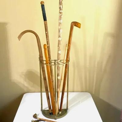 Vintage Walking Sticks, Long Shoe Horn With Matching Backscratcher