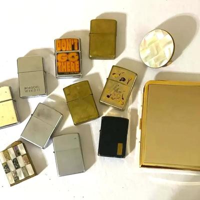 Vintage Lighters, cigarette case
