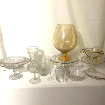 Collection Of Cut Glass And Crystal
