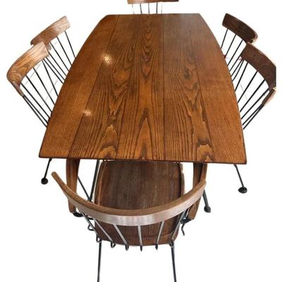 Oak Kitchen Table And 6 Chairs