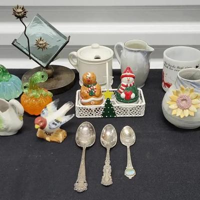 Assorted Small Collectibles (feat. Sterling spoons) (1126)