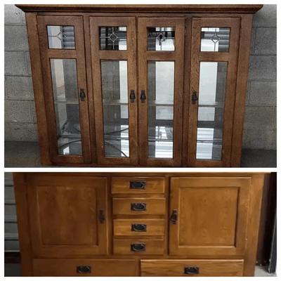Arts & Crafts (2) Piece Hutch (1062)
