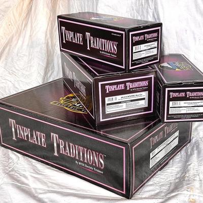 Tinplate Steam engine, Box Car And More In S and O Gauges