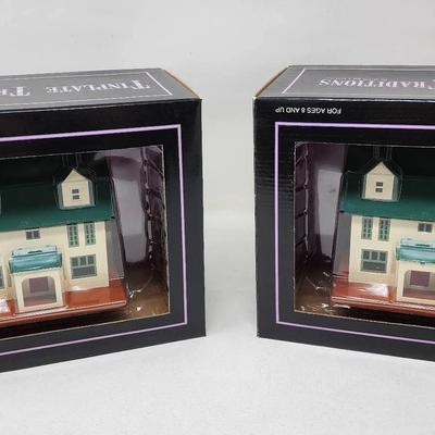 Tinplate Traditions - Two No. 189 Villa - Ivory/Peacock Green