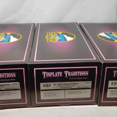 Tinplate Traditions Baggage Car, Pullman And O-gauge Observation 