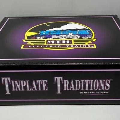 Tinplate Traditions by MTH - No. 390 Tinplate Steam Engine (Black w/ Brass)