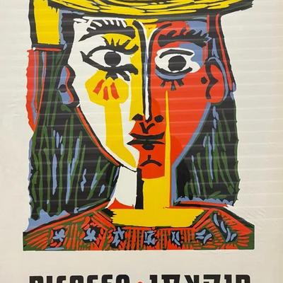 Picasso MidCentury Modern “Deux Cent Gravures” Tel Aviv Museum Exhibition Poster 1972, Framed  