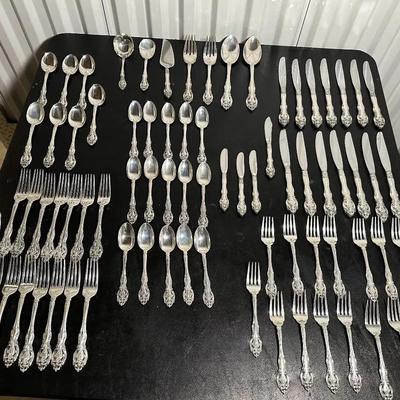 Gorham Sterling Silver Flatware, 15 Place Settings, 77 Pcs