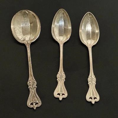 Towle Sterling Silver Serving Spoons, 3 Pcs