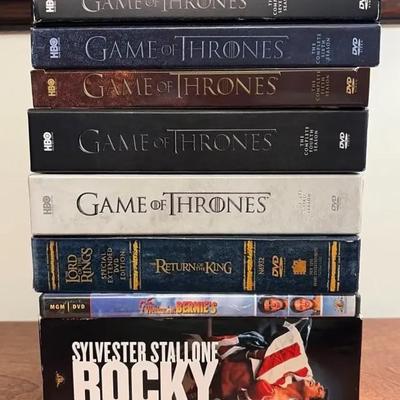 Game Of Thrones, The Lord Of The Rings, Rocky And Weekend At Bernie’s DVDS