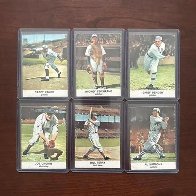 1961 Golden Press Baseball Cards. Dazzy Vance, Al Simmons, Mickey Cochrane, and More
