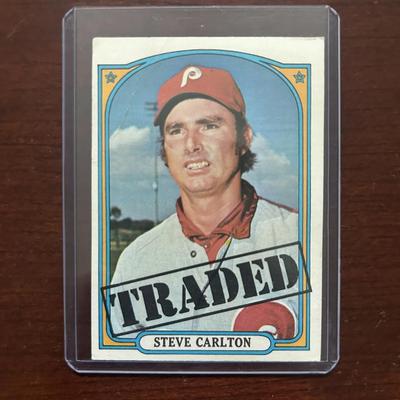 1971 Topps Baseball Card. Steve Carlton Traded - Philadelphia Phillies. High Number Card #751